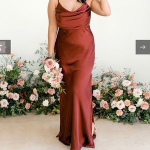 Revelry Skye Satin Bridesmaids Dress NWT